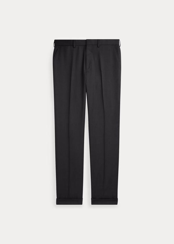 Pantalones Ralph Lauren Hombre Grises Oscuro - Gregory Wool Serge - UVXEP3870